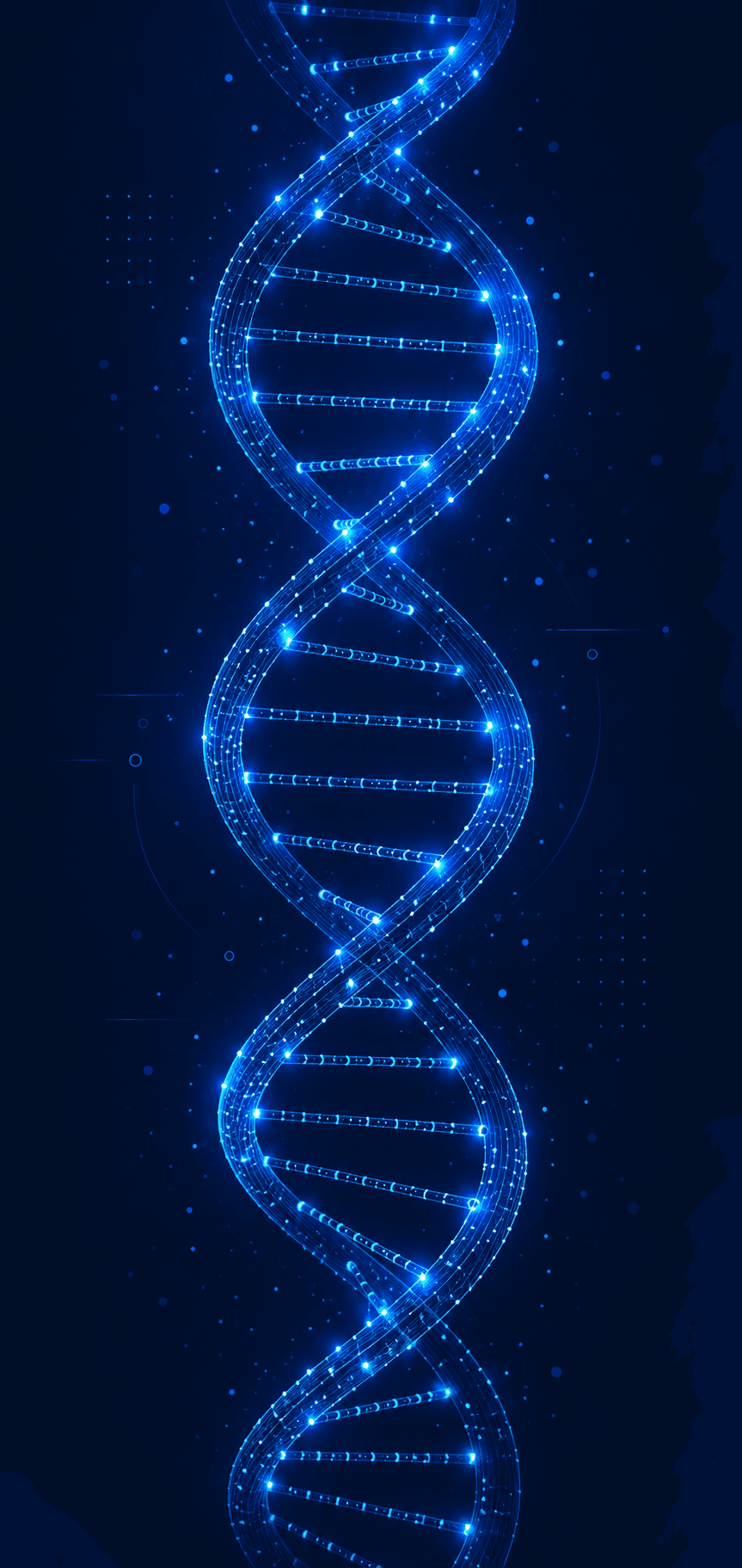 Glowing DNA double helix